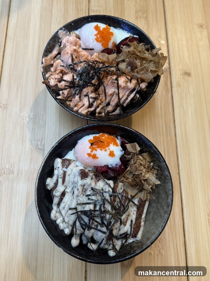 Two bowls of food