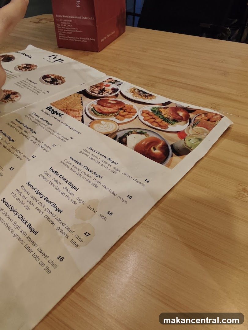 Bagel Menu