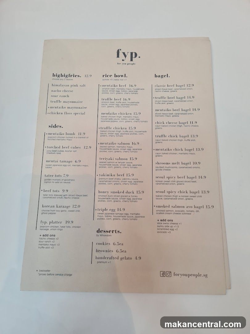 FYP Menu