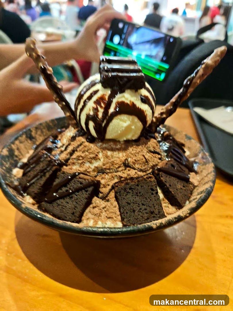 Dessert with Ice Cream and Brownies