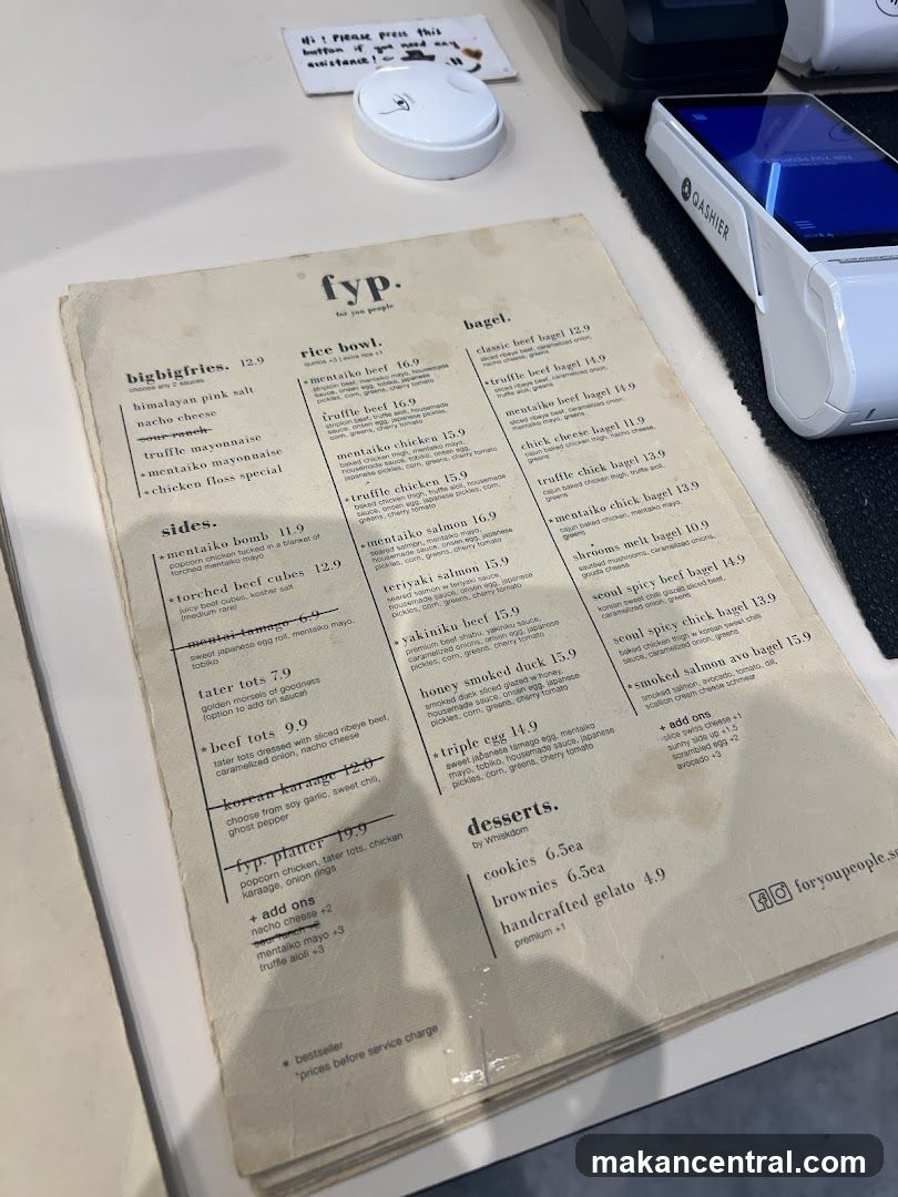 fyp. menu