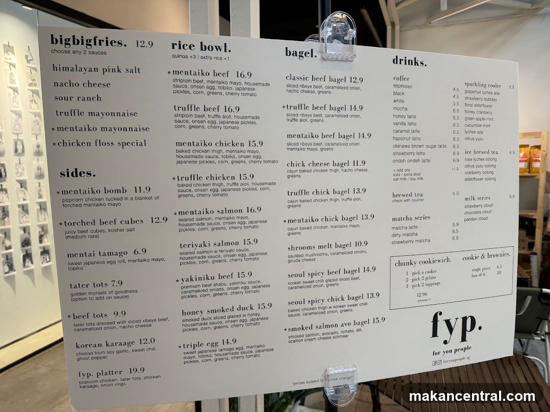 FYP Menu