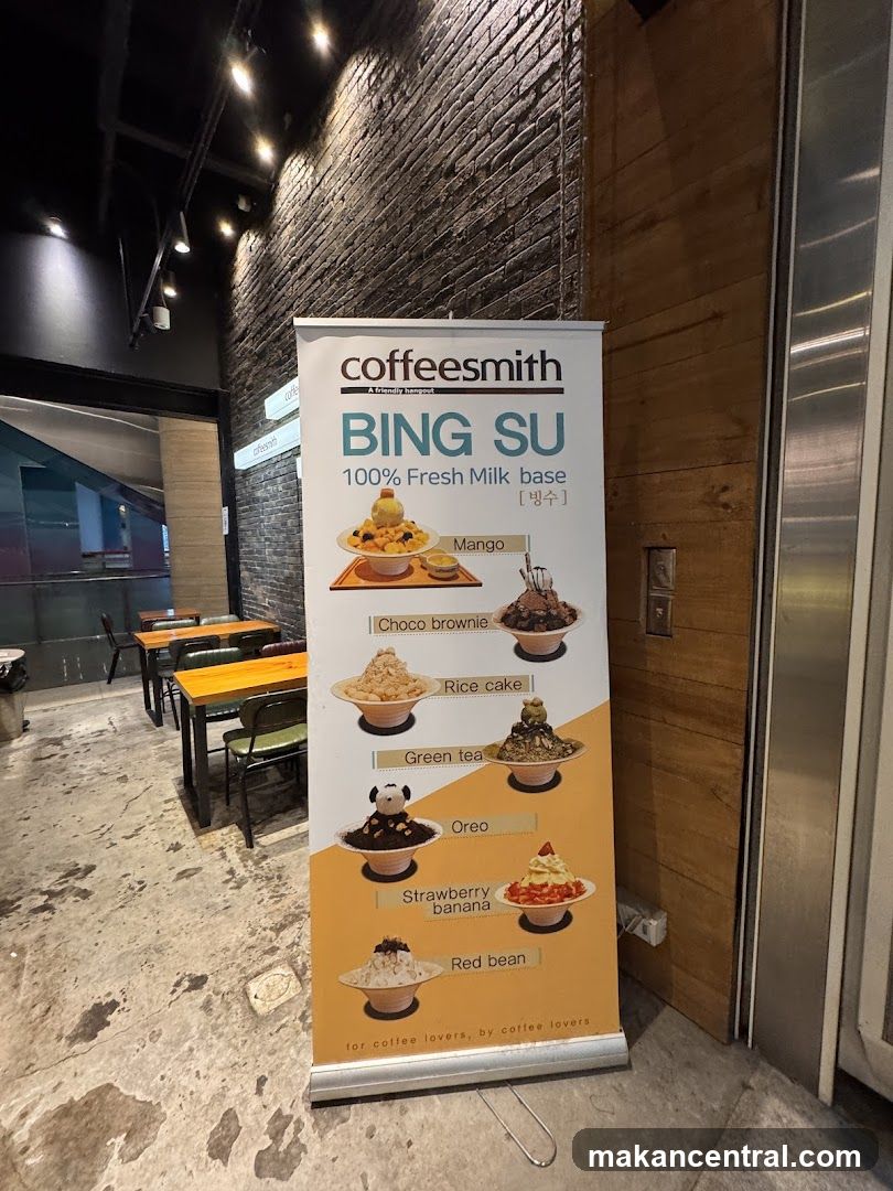 Coffeesmith Bing Su Menu