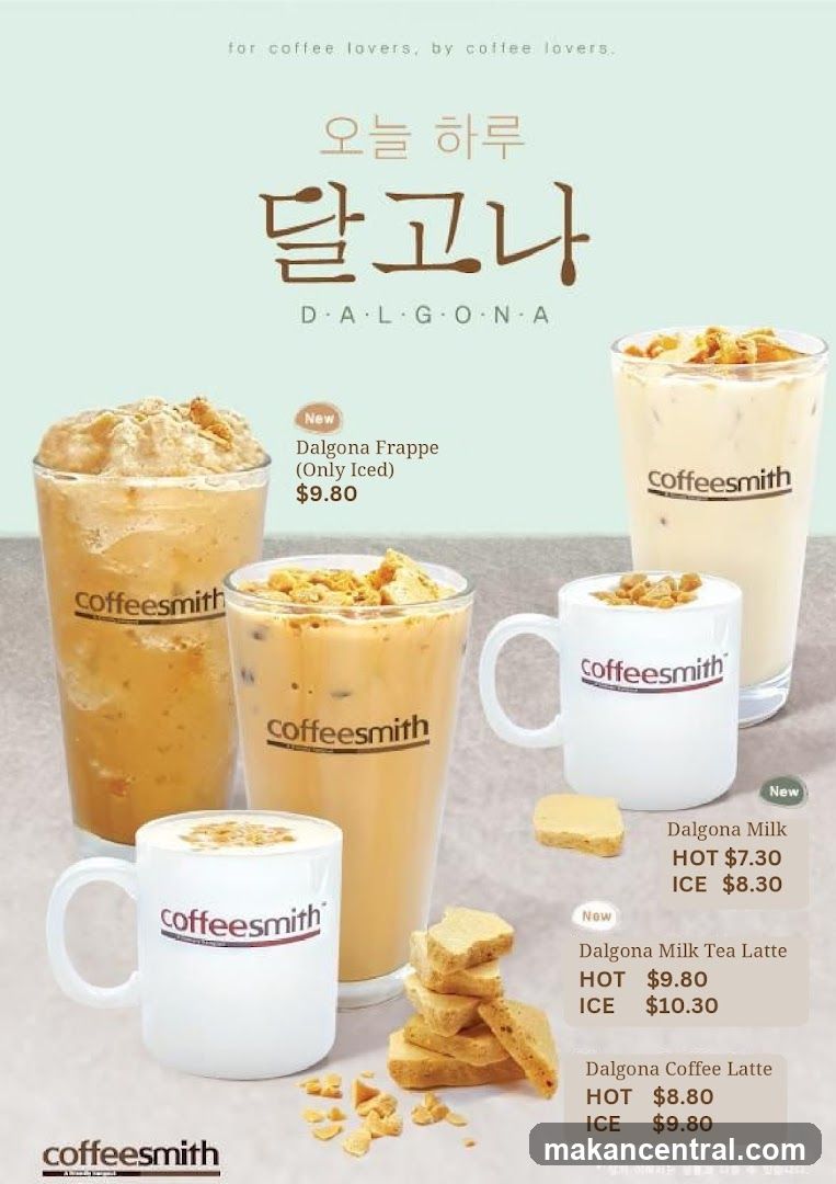 Coffeesmith Dalgona Menu