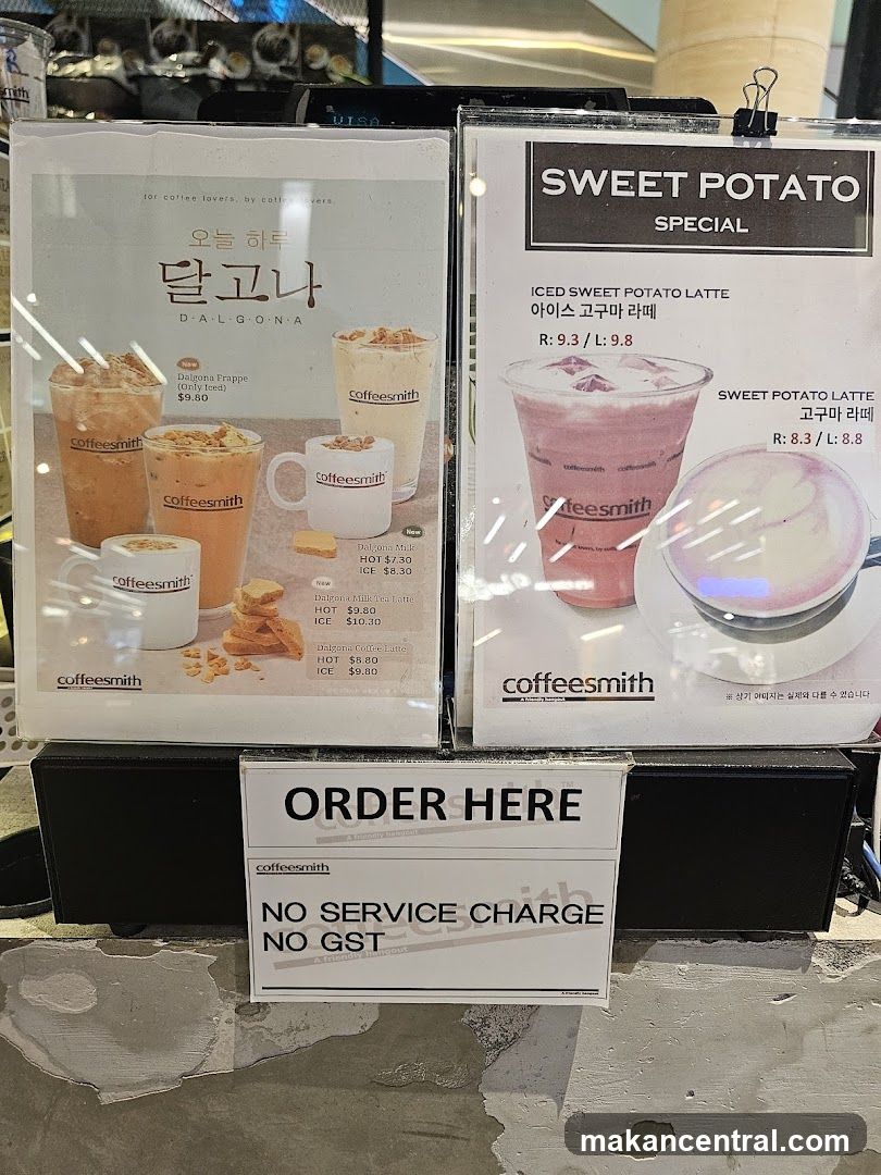 Coffeesmith Menu