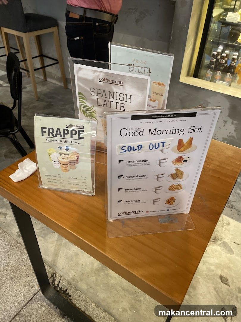 Coffeesmith Menu