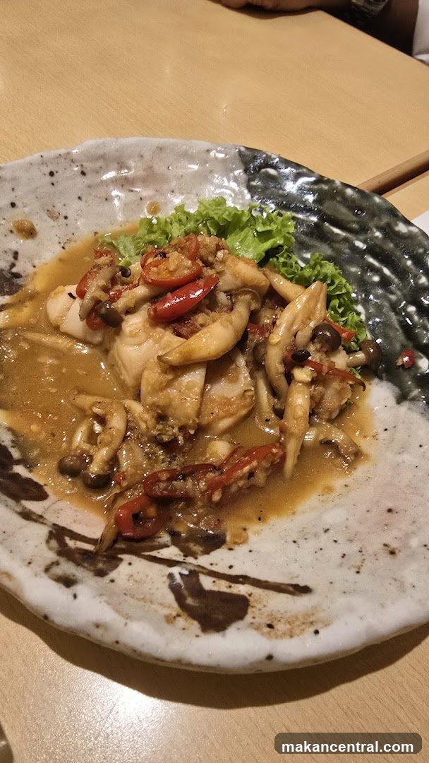 Seafood Dish with Mushrooms and Chili