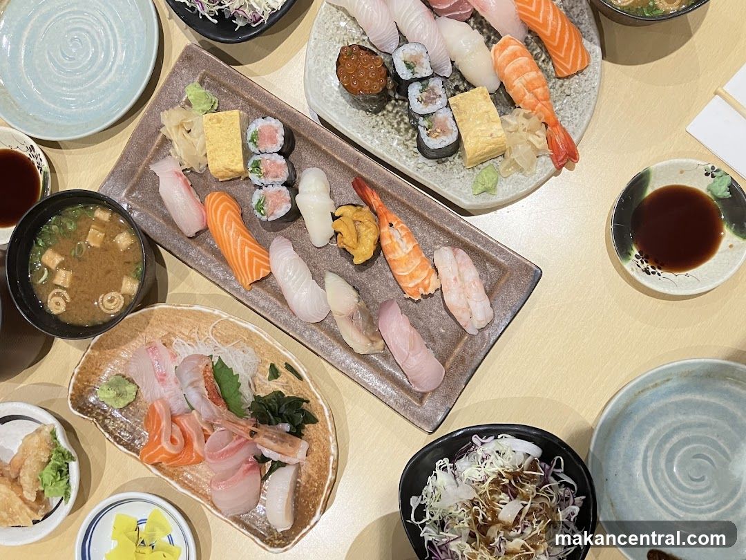 Assortment of Sushi and Sashimi