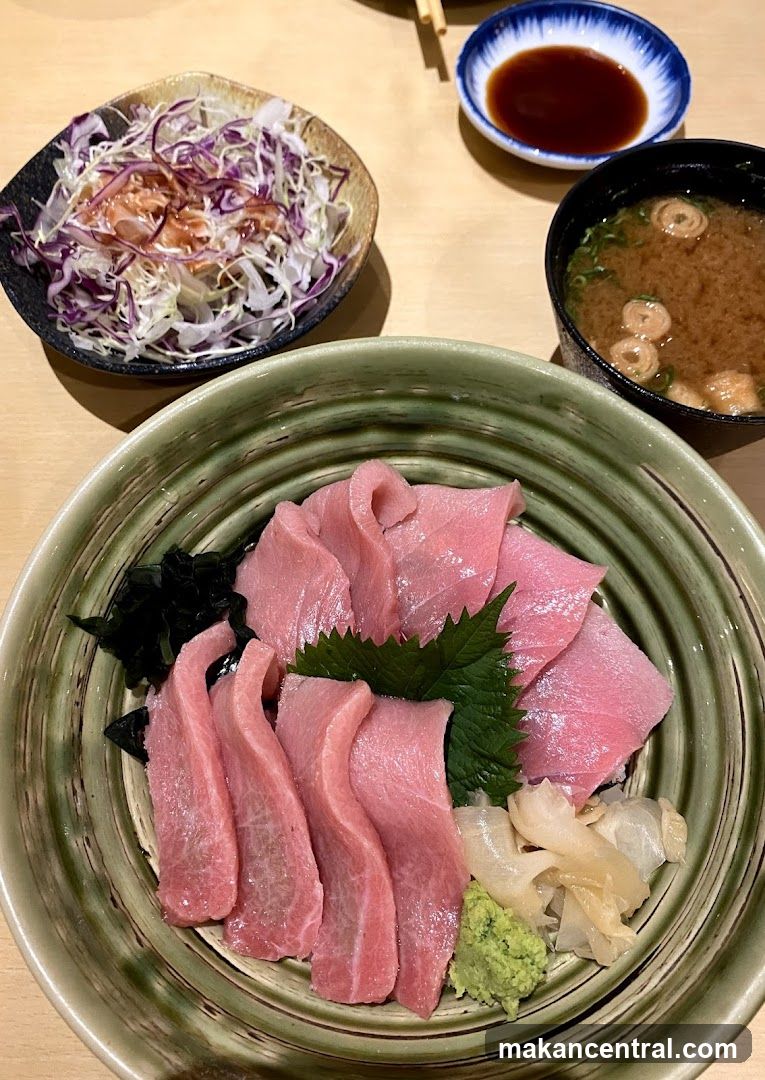 Tuna Donburi with Side Salad and Miso Soup