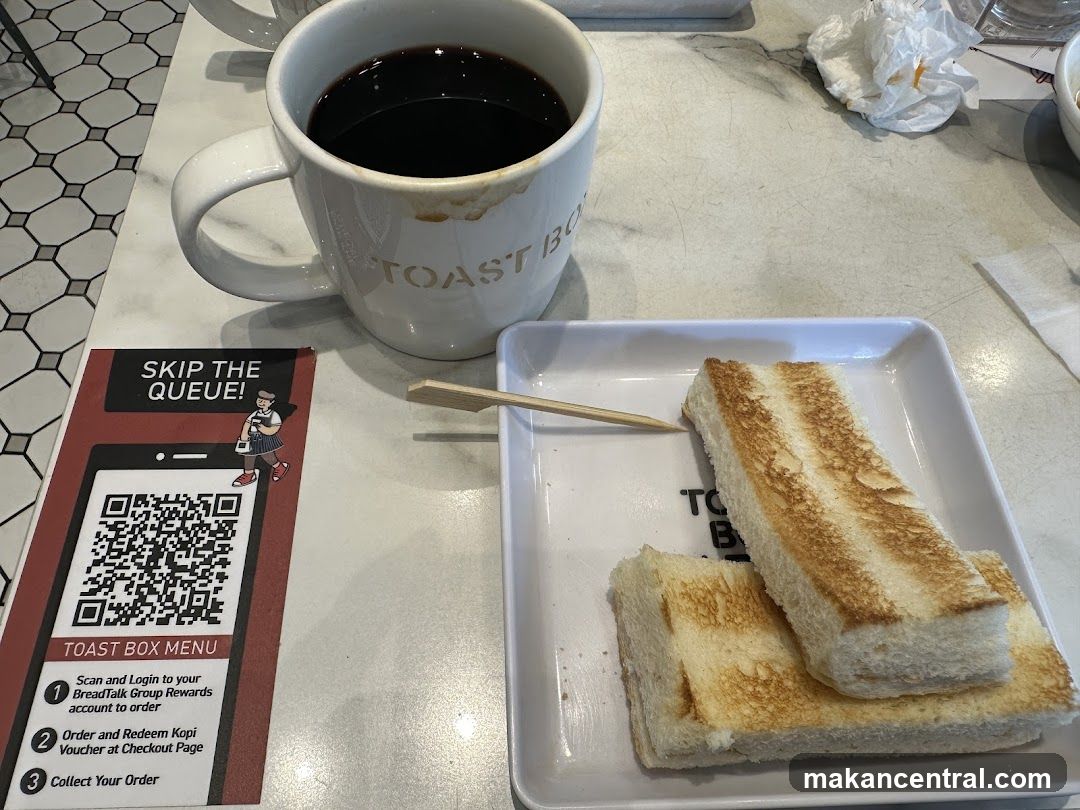 Toast Box Menu and Coffee