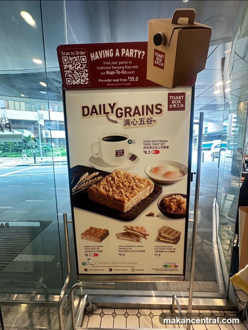 Toast Box Daily Grains Menu