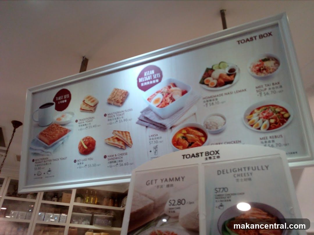 Toast Box Menu