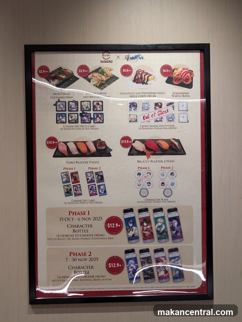 Sushiro x Star Rail Collaboration Menu