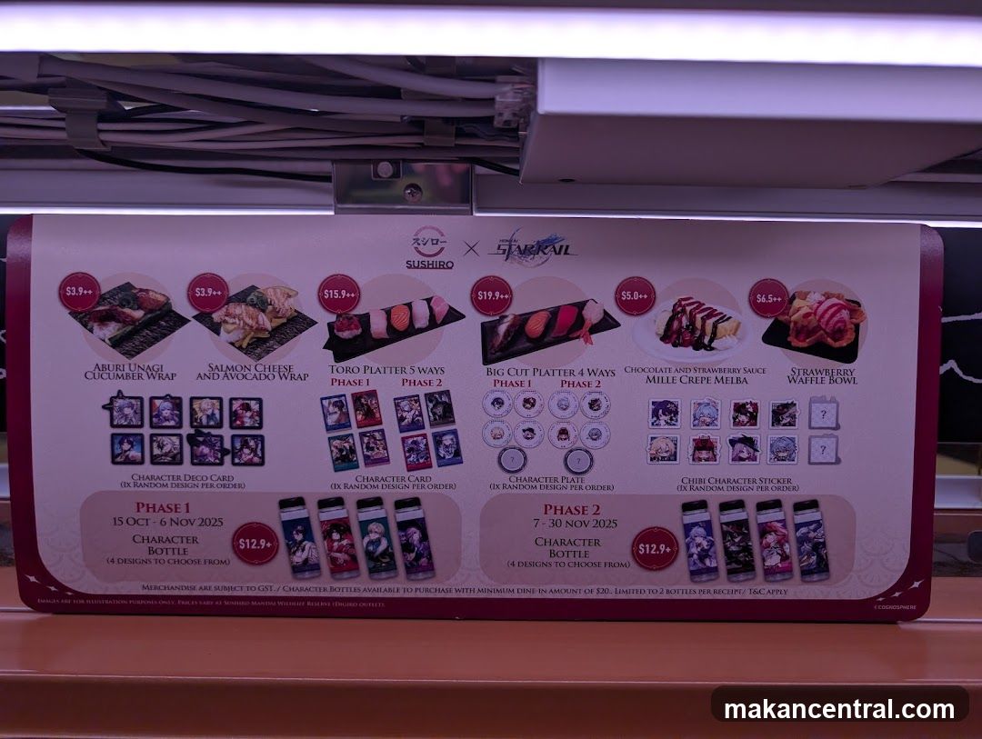 Sushiro x Honkai Star Rail Collaboration Menu