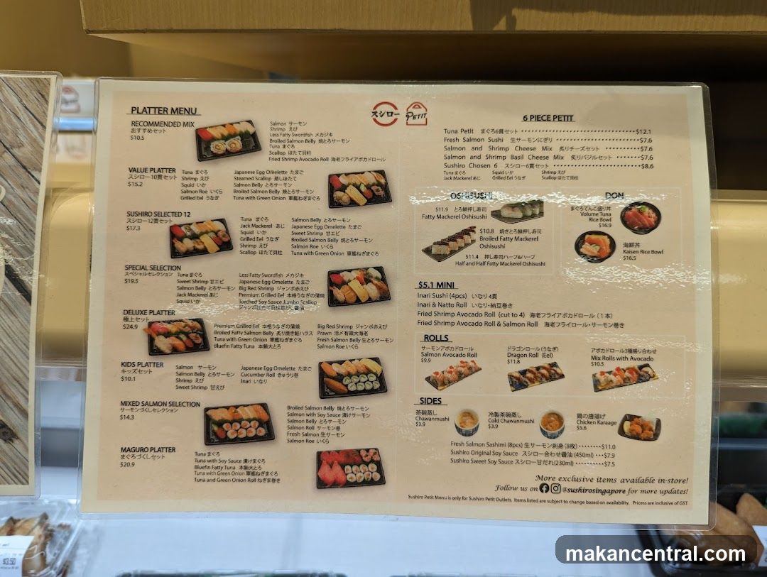 PLATTER MENU