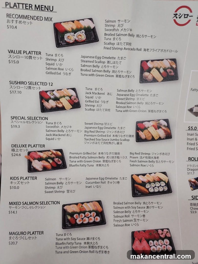 PLATTER MENU