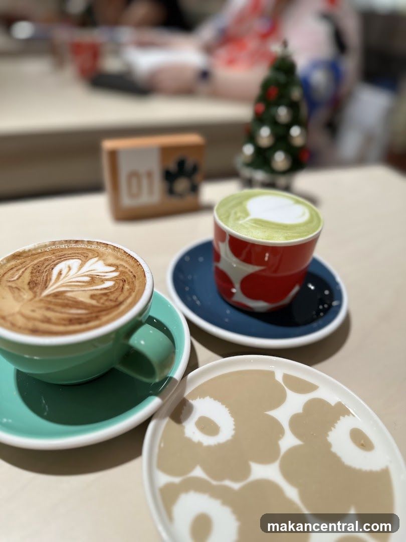 Coffee and Matcha Latte