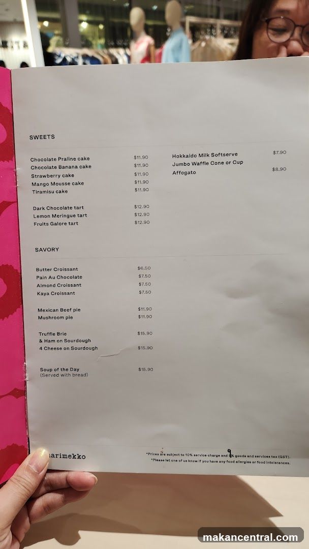 Sweets and Savory Menu
