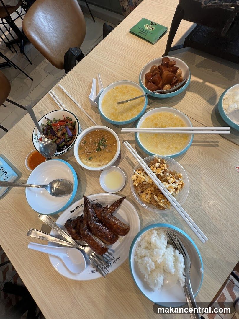 Table with various dishes