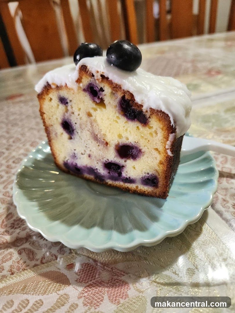 Blueberry Cake Slice