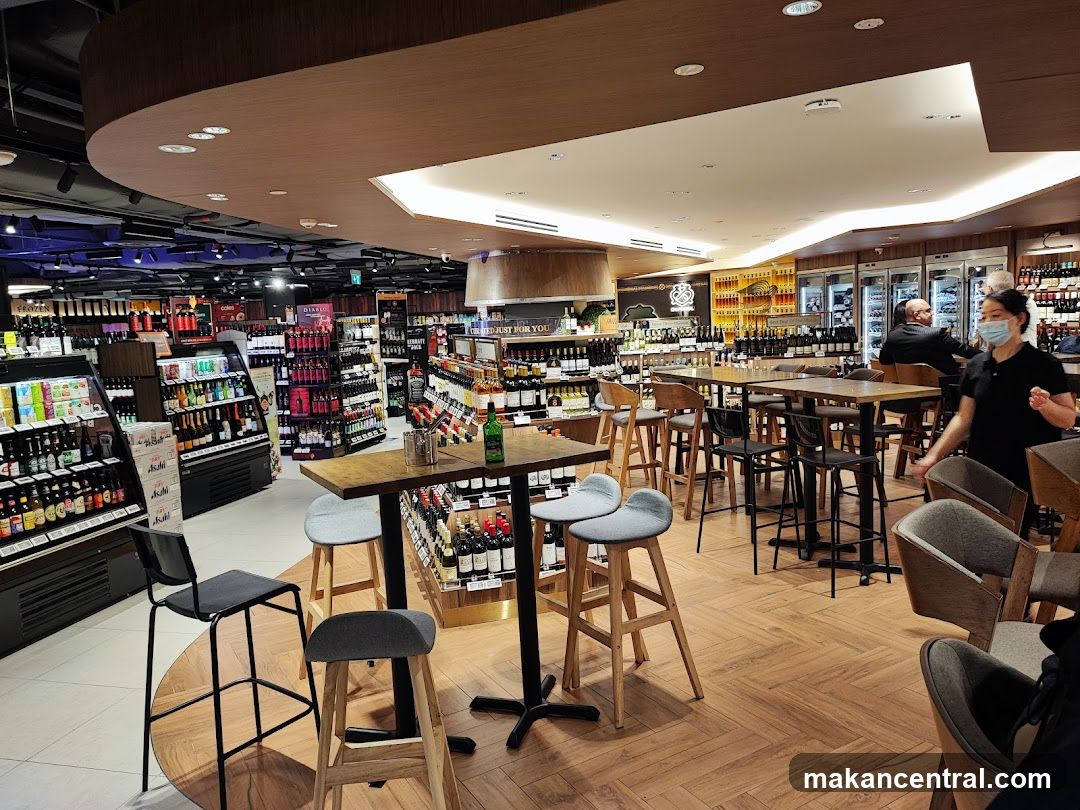 Liquor Store Interior with Seating Area
