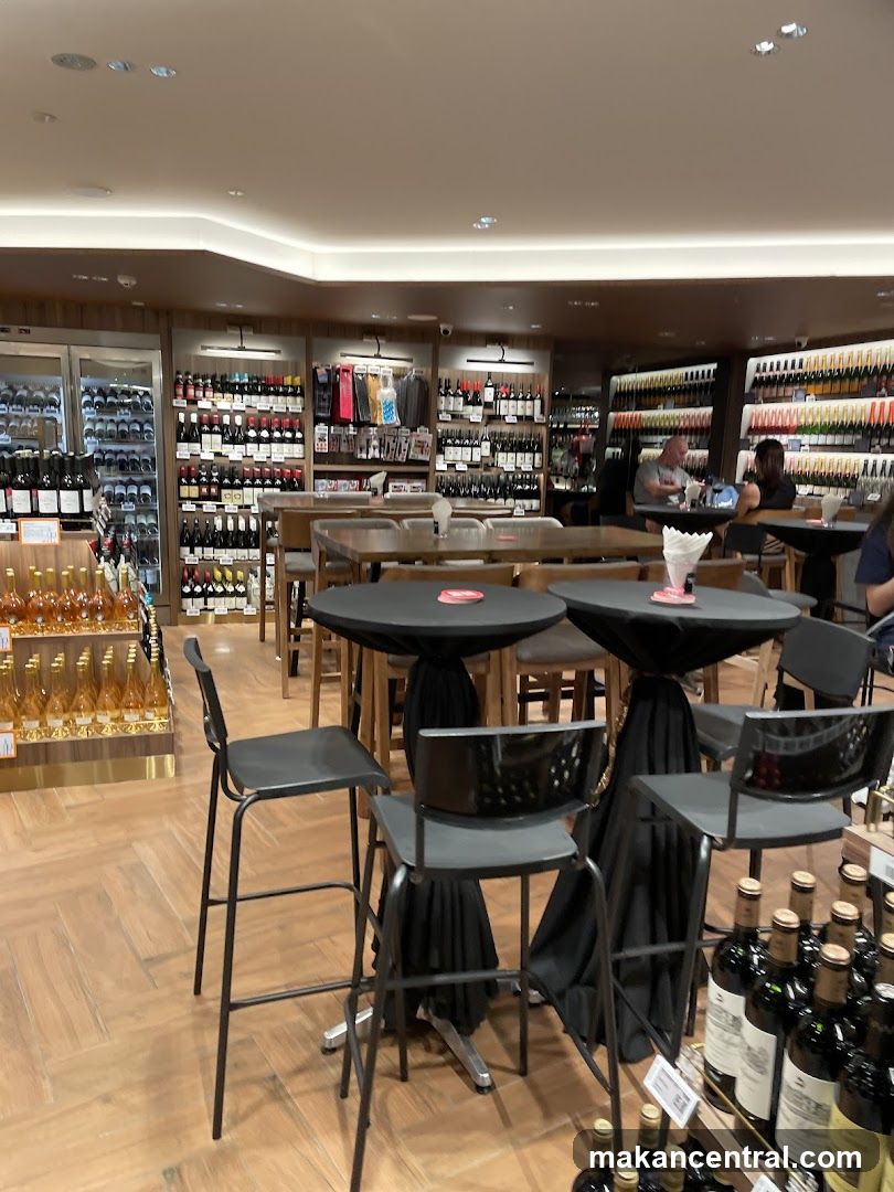 Wine Store Interior with Seating Area