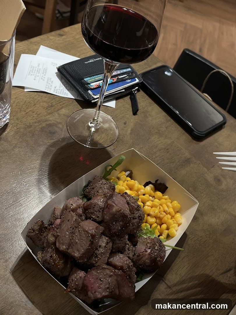 Steak Bites and Corn