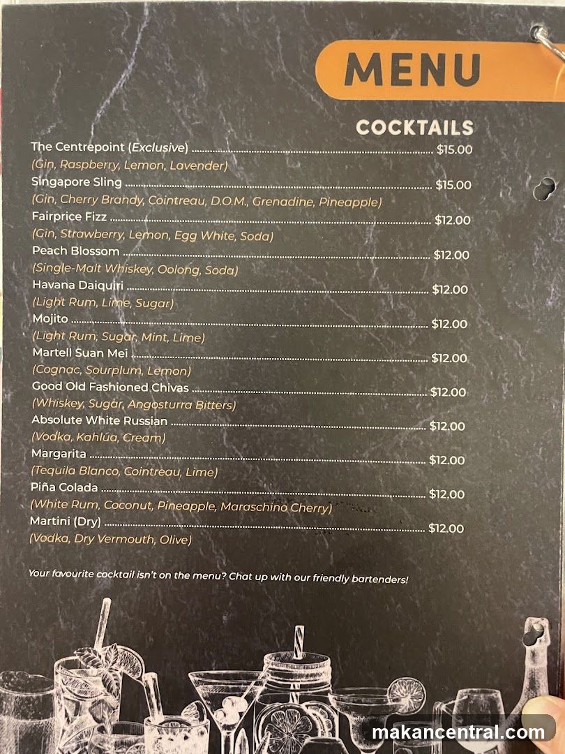 Cocktails Menu
