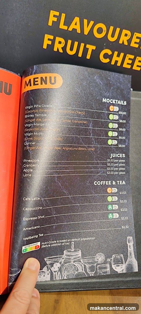 Flavoured Fruit Chee Menu