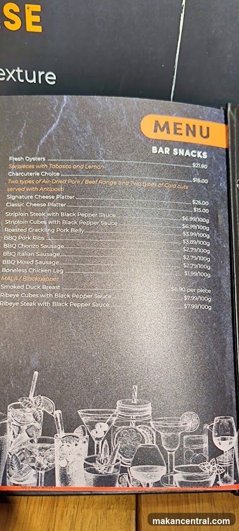 MENU BAR SNACKS