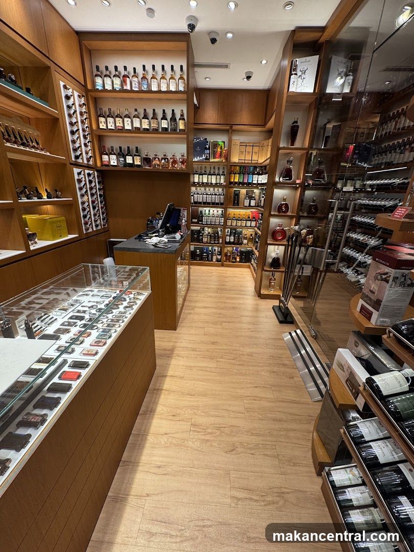 Liquor store interior