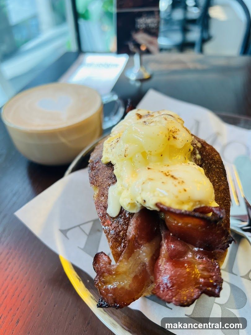 Breakfast Sandwich and Latte