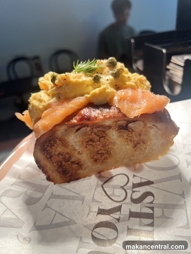 Smoked Salmon and Scrambled Egg Toast