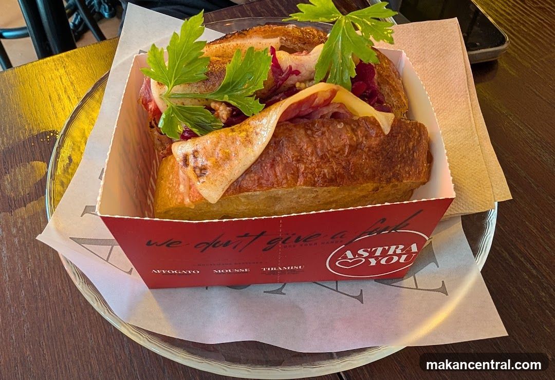 Sandwich with garnish