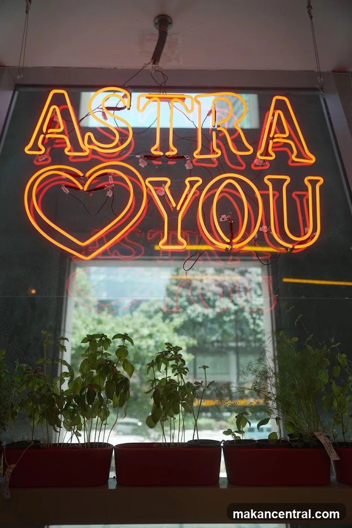 Neon Sign and Plants