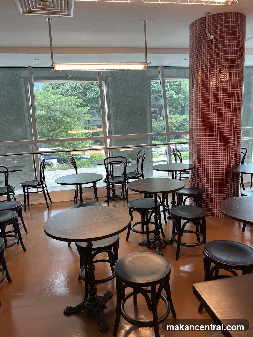 Cafe Interior with Tables and Chairs