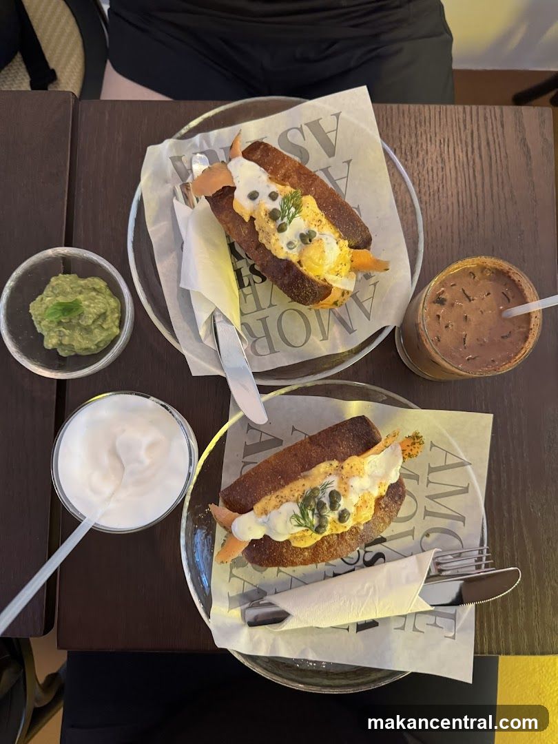 Smoked Salmon Sandwiches and Drinks