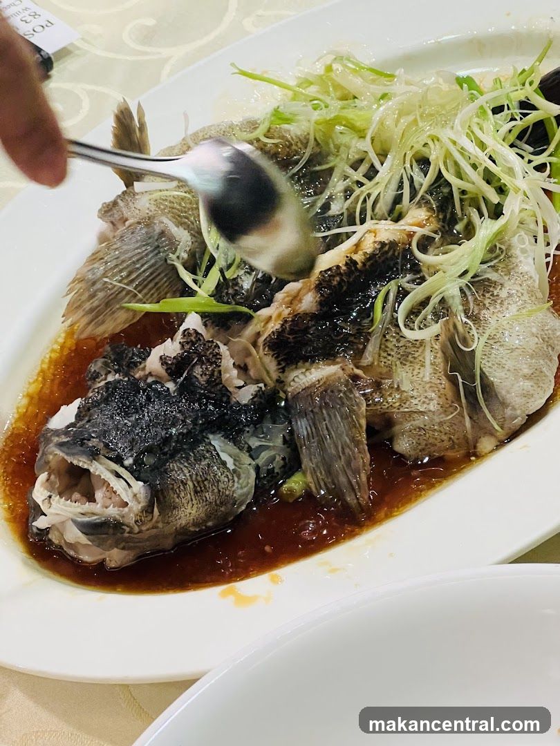 Steamed Fish with Scallions and Soy Sauce