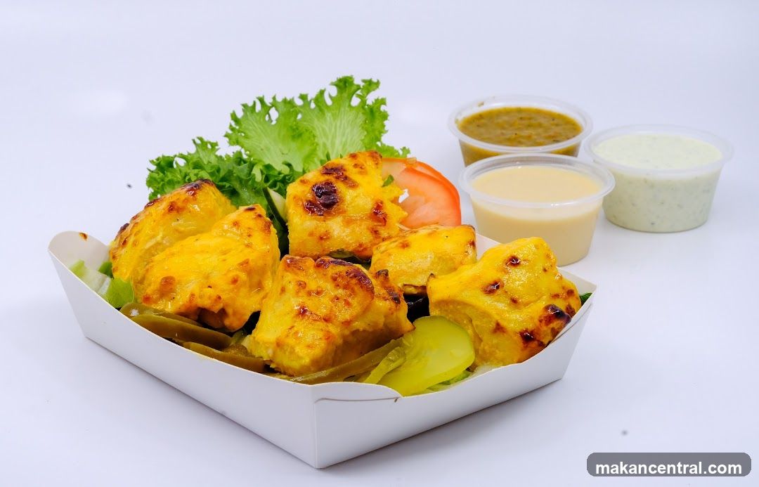 Chicken Tikka Skewers with Dips