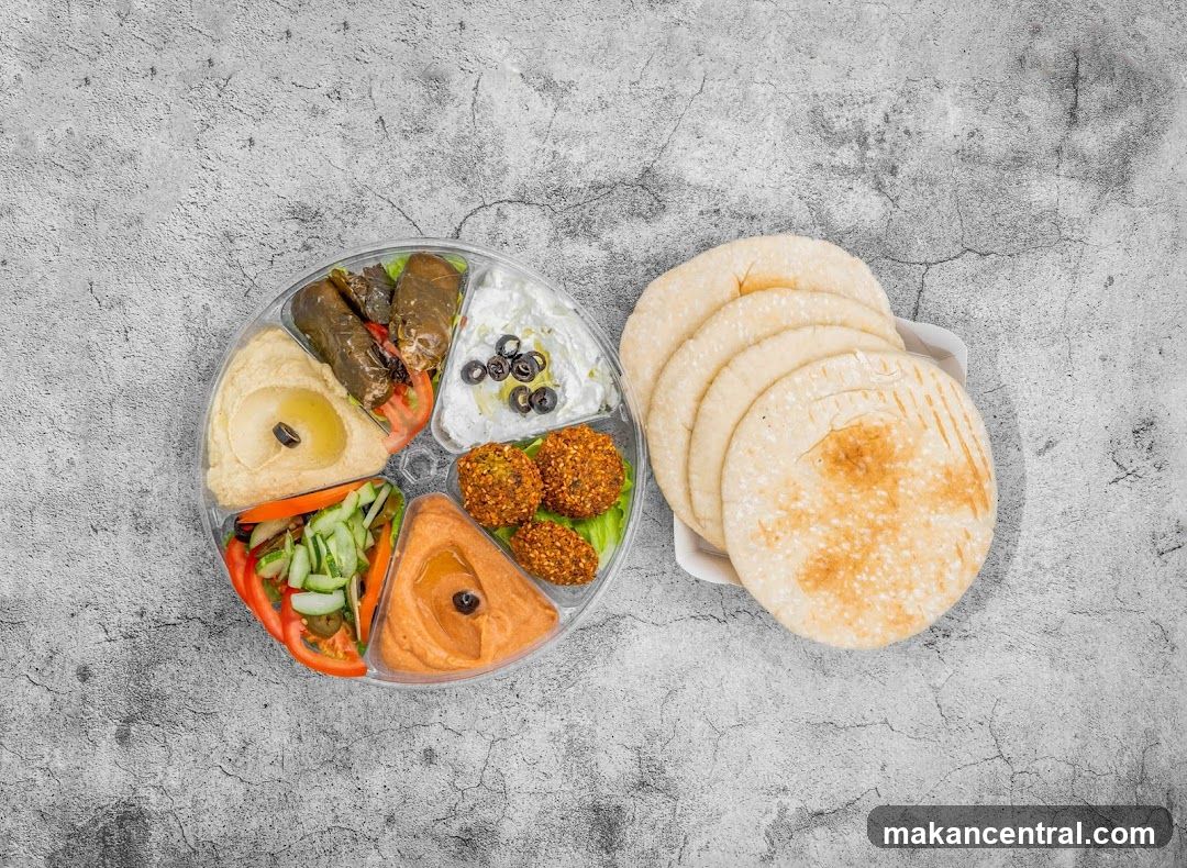 Mezze Platter with Pita Bread