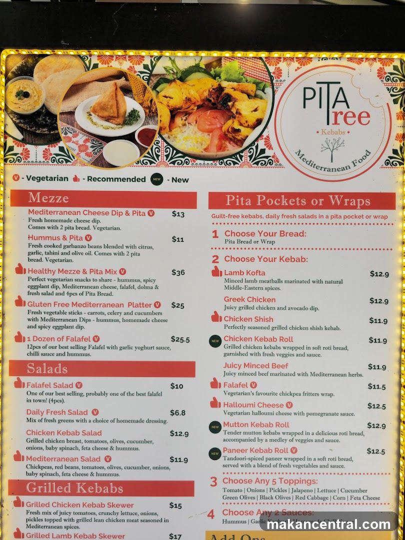 Pita Tree Mediterranean Food Menu
