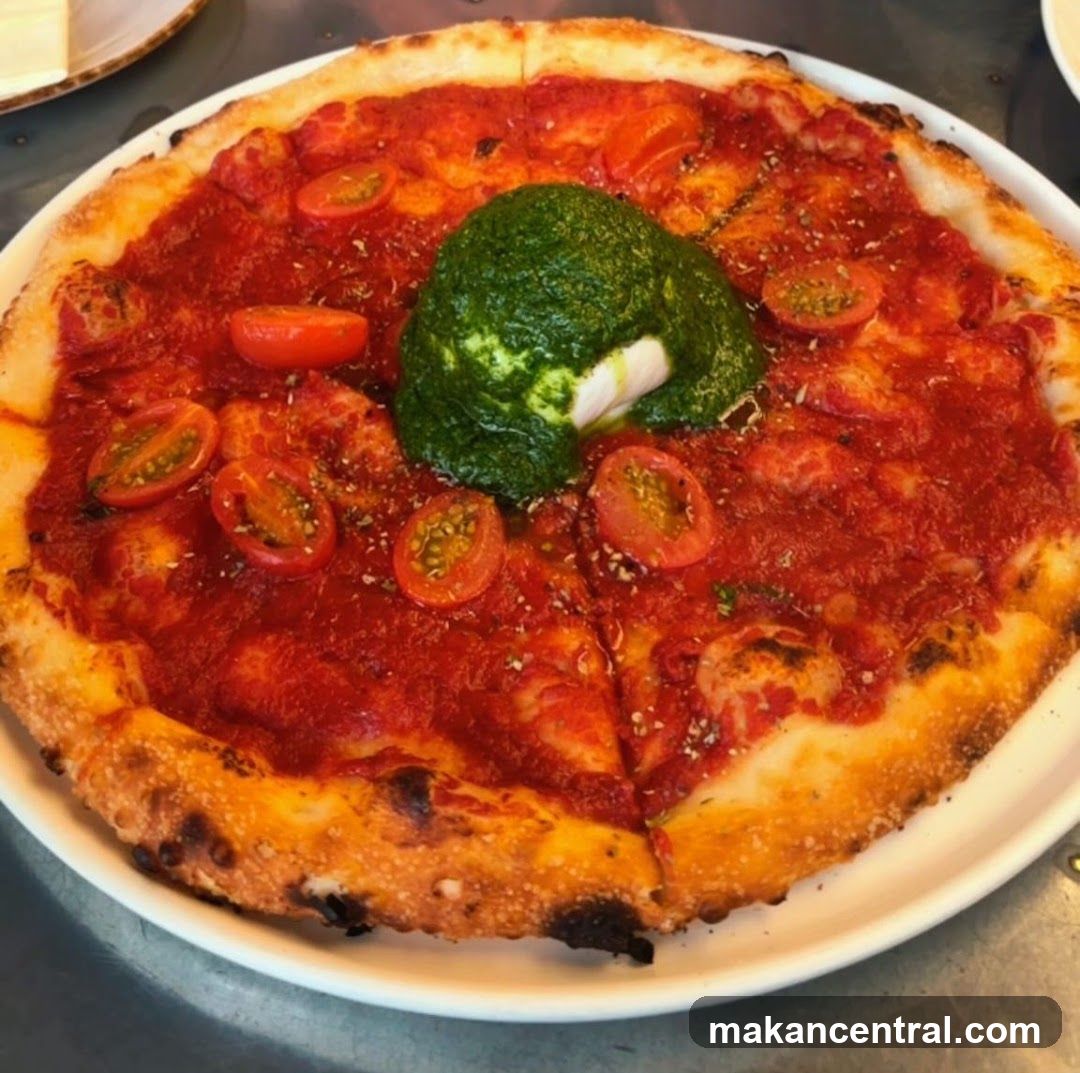 Pizza with Tomatoes and Pesto