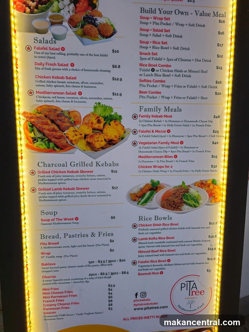 Pita Tree Menu