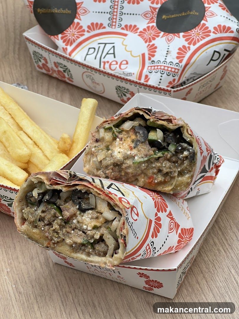 Pita Wraps and Fries