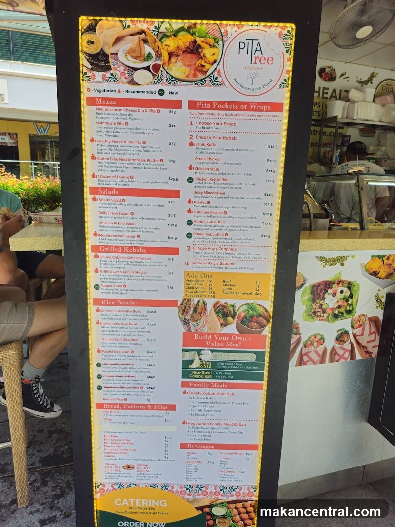 Pita Tree Mediterranean Food Menu