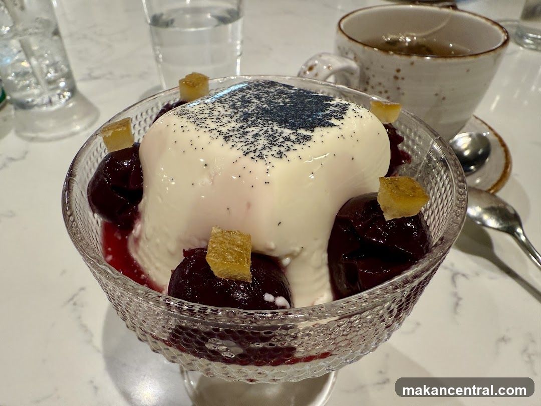 Dessert with Cherries and Tea