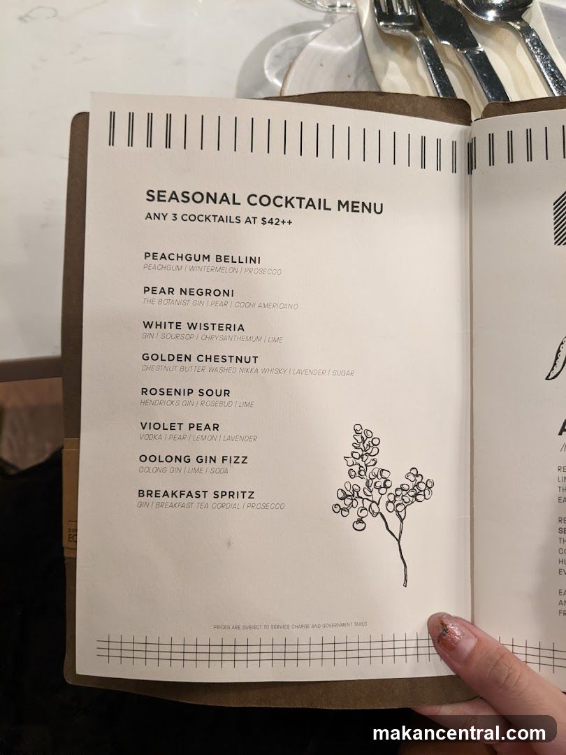 SEASONAL COCKTAIL MENU