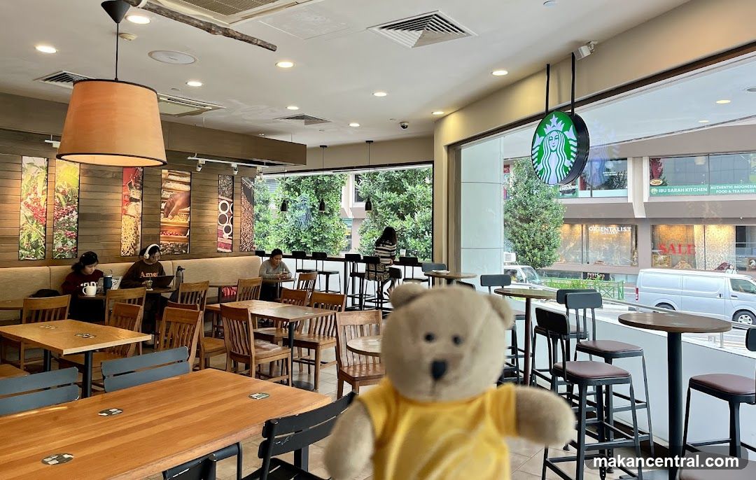 Starbucks Interior with Teddy Bear