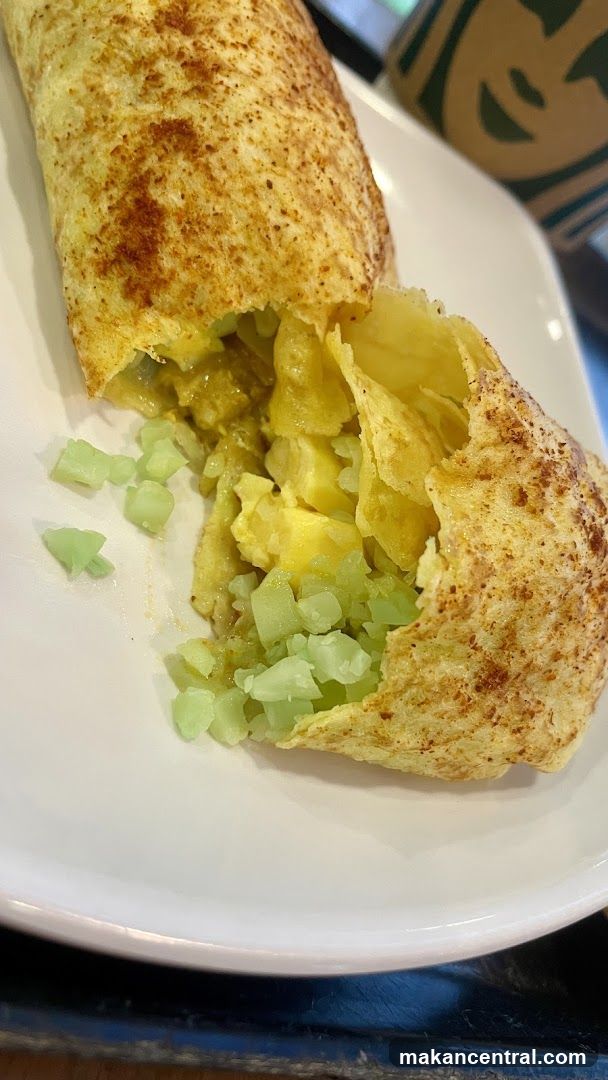 Omelet with green filling
