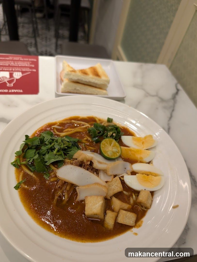 Noodle Dish with Toast